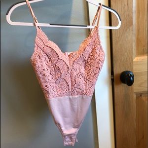 Lacy Pink Bodysuit